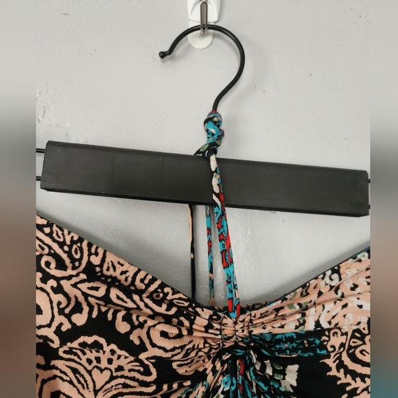 Dress Forum Halter Tue Neckline Patterned Maxi Dress Small - Picture 11 of 11